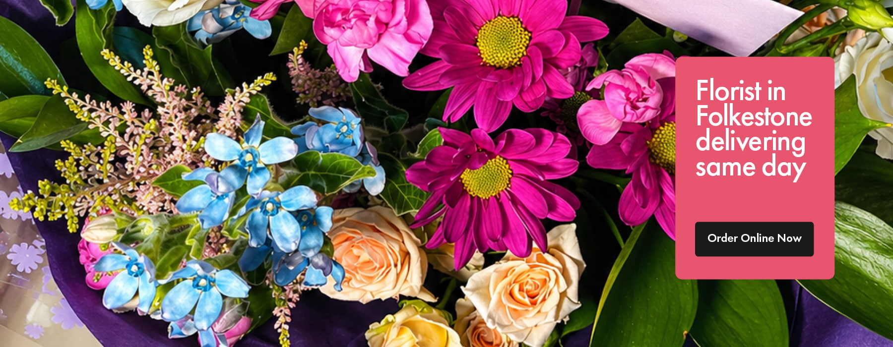 Seasonal bouquets from E L Floristry in Folkestone offering same-day delivery